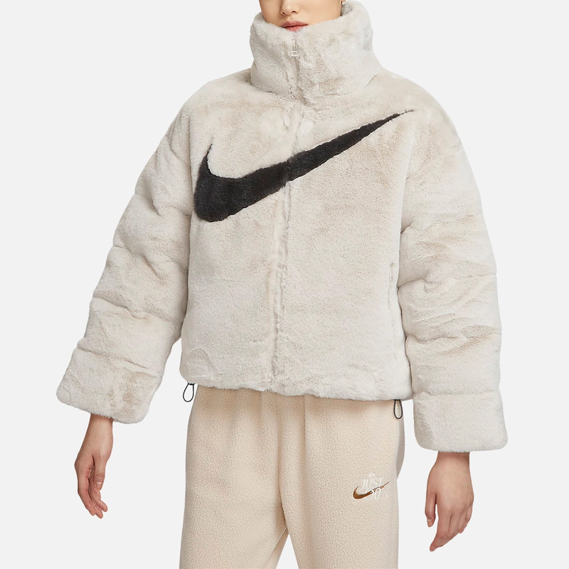 Nike/耐克正品休闲仿貂绒保暖女子运动立领外套FN0461-104