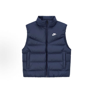 NIKE/耐克 Sportswear女款运动休闲深蓝色羽绒服马甲 FZ1104-451