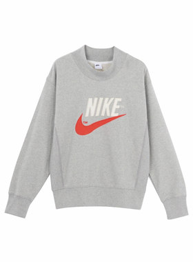 Nike T Logo刺绣运动圆领套头卫衣 男款 浅灰色DM5274-050