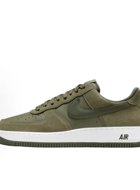 NIKE/耐克 AF1 force 1 翻毛皮 经典舒适男款白绿板鞋 IB6388-200