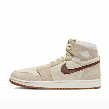 Jordan Air Jordan 1 舒适百搭 高帮 复古篮球鞋 男款 米棕DV1307