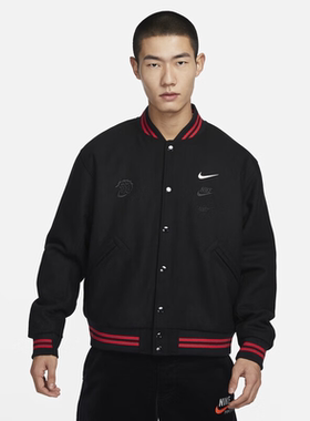 耐克OUTLETS 男子运动夹克龙年新年棒球服外套宽松FZ6372-010