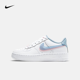 低帮 儿童板鞋 NIKE 青少年CW1574 Force 白蓝粉 100 耐克Air