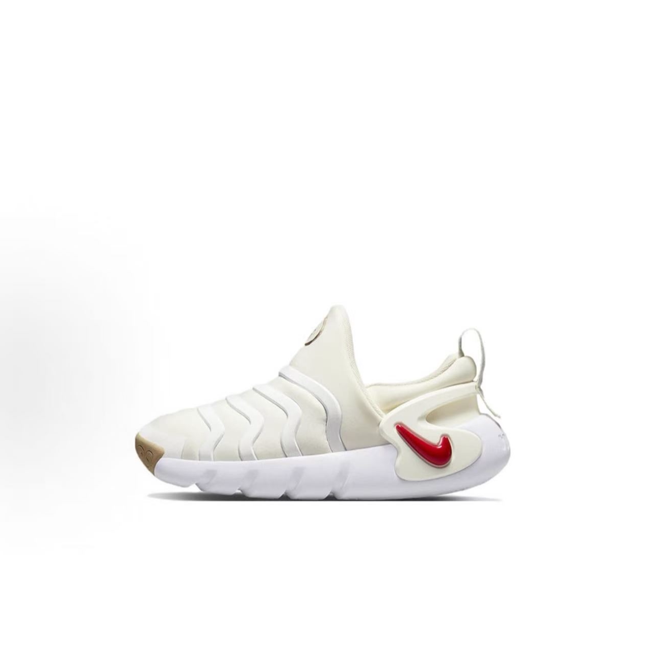 NIKE/耐克  Dynama  简约中童低帮毛毛虫白红学步鞋 DV2967-100
