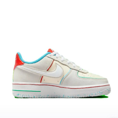 Nike Air 舒适百搭 透气 低帮 儿童板鞋 灰白 青少年FQ8350-110