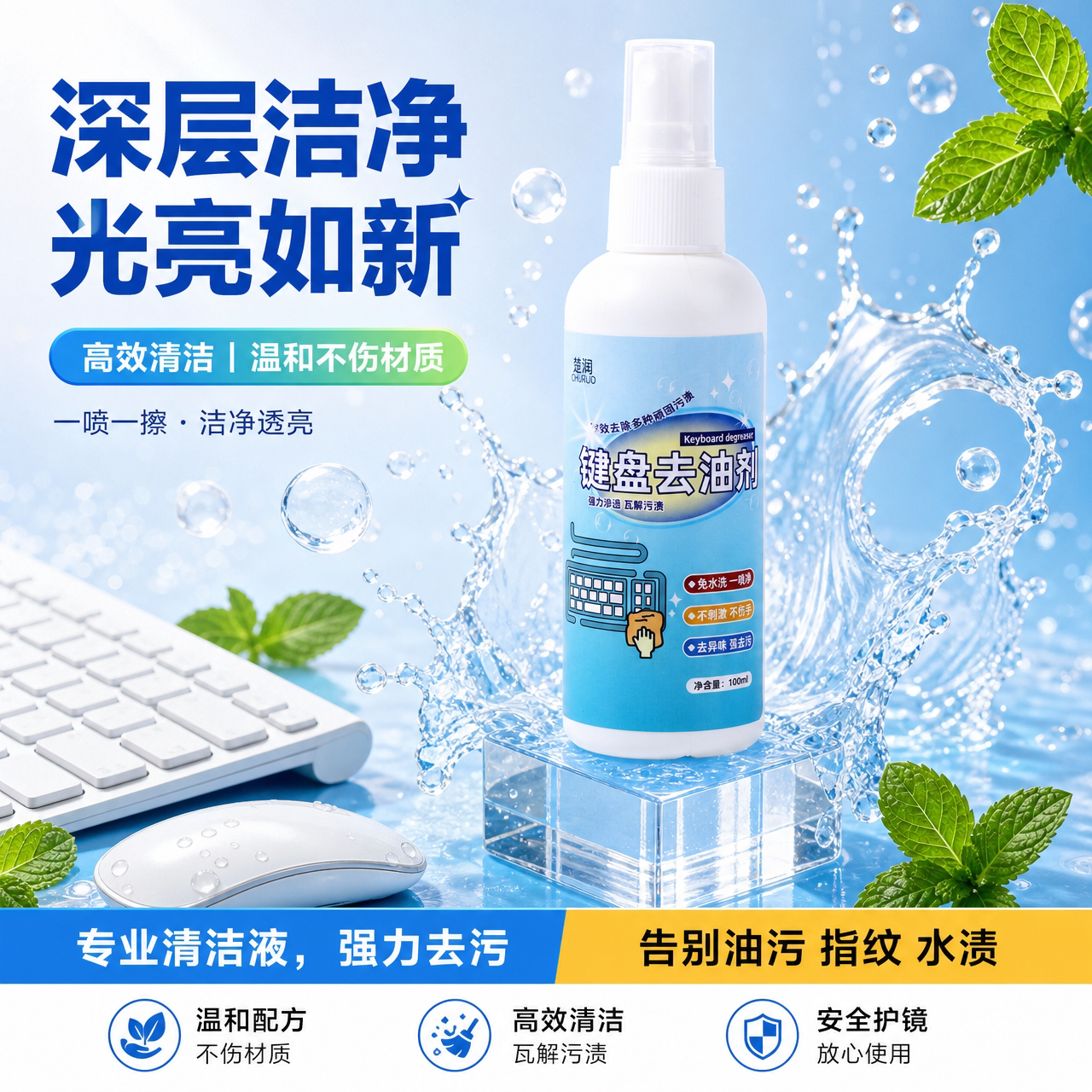 楚阔电竞设备去油污清洁剂