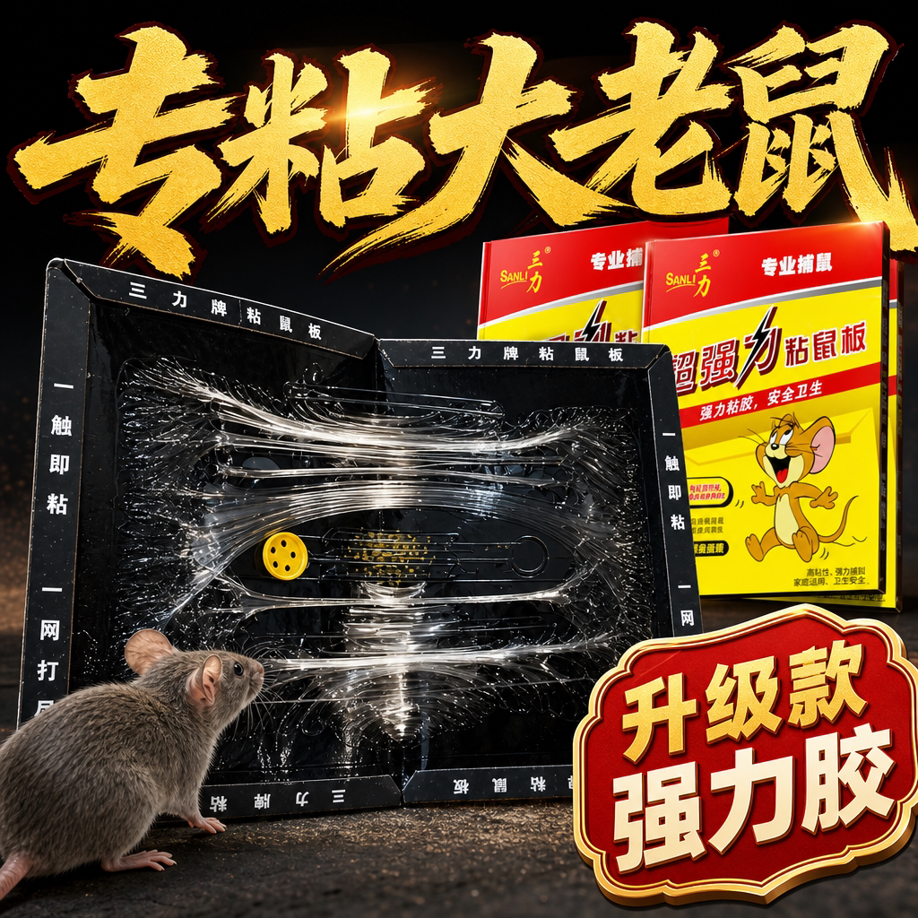 50张强力粘鼠板家用后厨诱饵