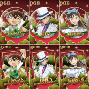 柯南TV30th纪念吧唧怪盗基德灰原哀安室透周边双闪徽章拍立得小卡