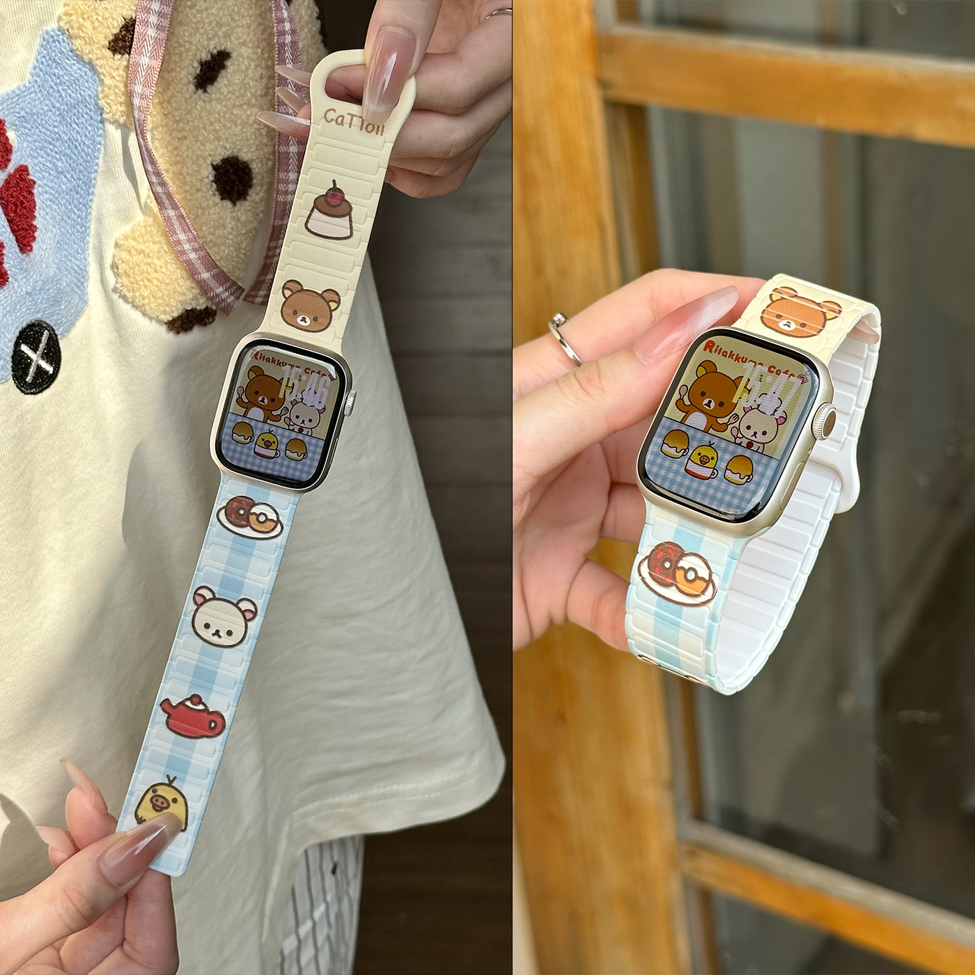 适用Applewatch10苹果s9表带女iwatch8/7/6/5SE新款S10硅胶手表带