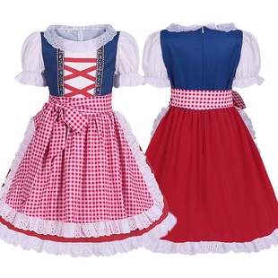 万圣节六一女孩德国紧身连衣裙服装 巴伐利亚慕尼黑啤酒节复古