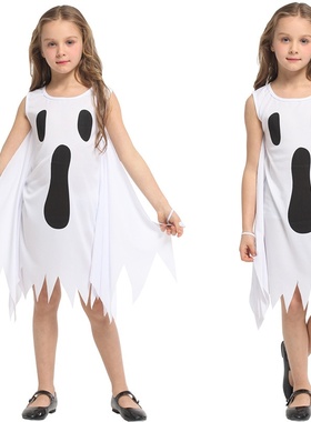 万圣节cosplay服装儿童幽灵服恐怖装扮演出服G-0337骷髅鬼衣