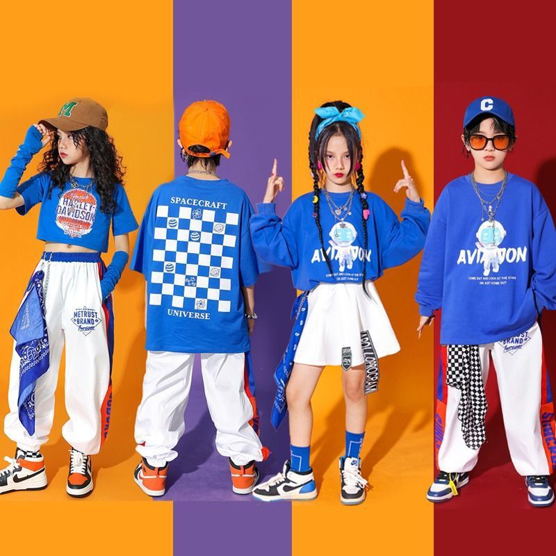 六一儿童演出服啦啦队服装小学生运动会女童爵士舞男童街舞潮