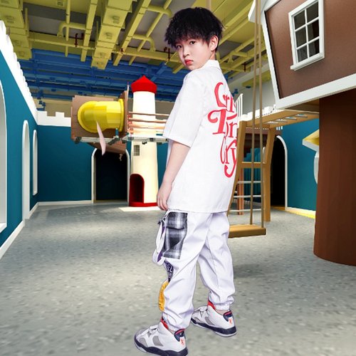 儿童演出服街舞套装男童嘻哈架子鼓女童爵士舞服装少儿hiphop