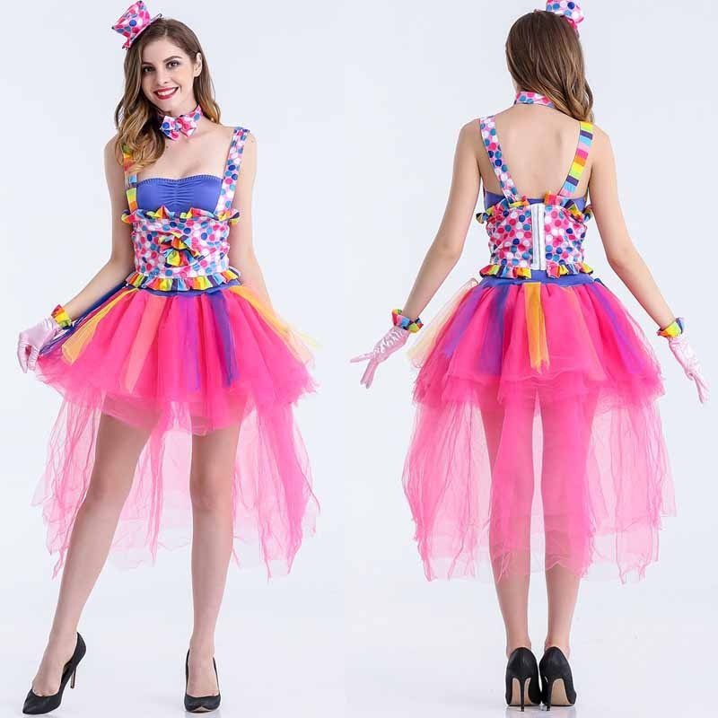 万圣节服装化妆舞会服装cosplay动漫服装女巫装扮桃红俏丽巫婆装