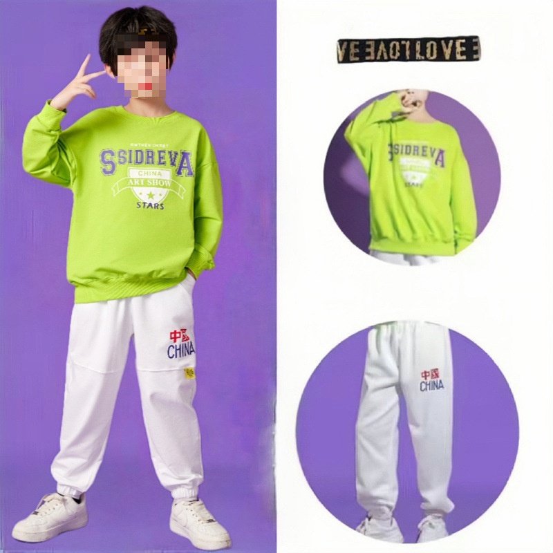 儿童嘻哈表演服装小学生运动会班服套装幼儿园啦啦操爵士