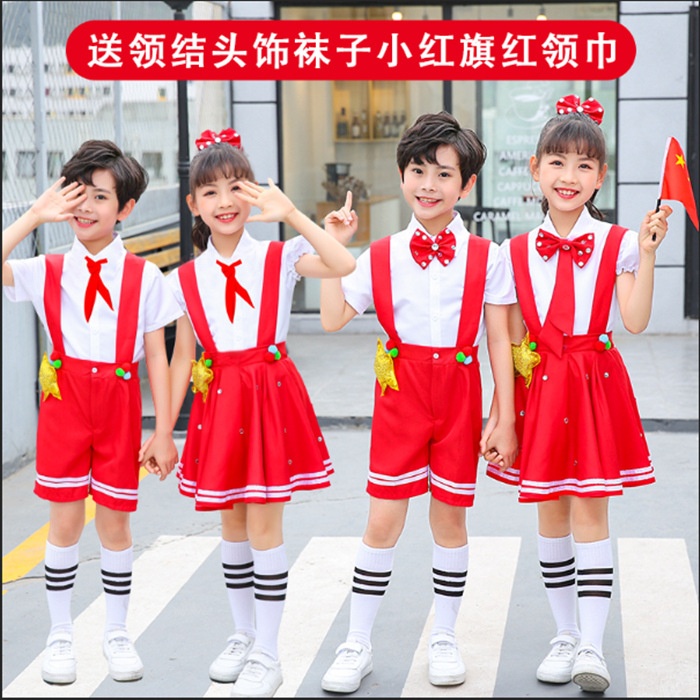 六一儿童合唱服演出服红领巾小红星幼儿舞蹈小学生诗歌朗诵表演