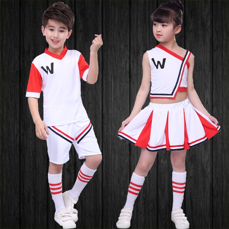 六一儿童节校园健美啦啦表演演出服男女童幼儿小学生拉拉队服