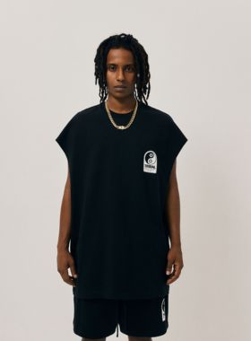 TRIBAL 太极TSTAR宽肩305G重磅背心美式复古街头潮牌街舞滑板坎肩