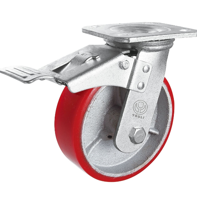 C-CTIJ/C-CTIK/C-CTIS100/125/150-U工业脚轮重载轮聚氨酯万向轮