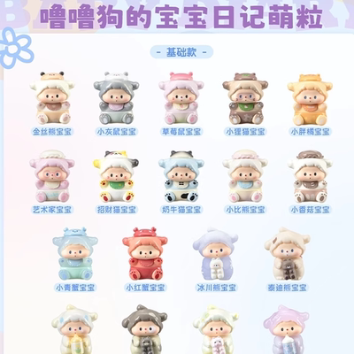 正版噜噜狗3.0宝宝日记盲盒手办