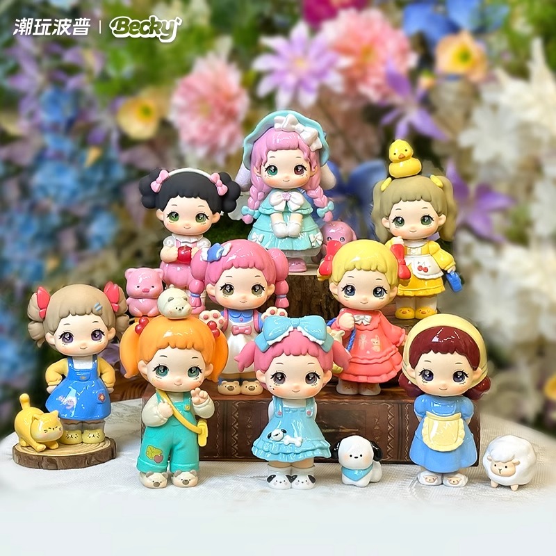 正版贝琪毛茸茸春日游盲盒可爱大娃公仔手办桌面摆件潮流女生礼物