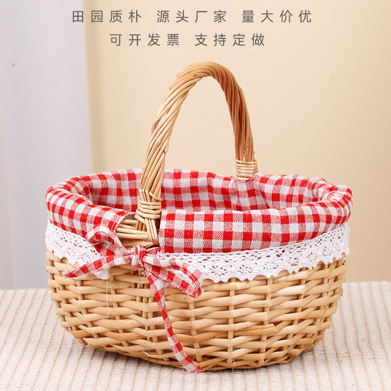 柳编鸡蛋水果篮收纳筐厂