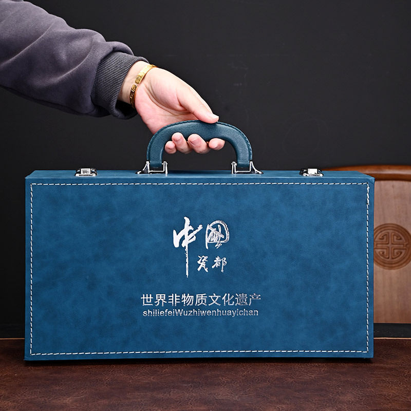 新中式整套窑变釉拉丝茶