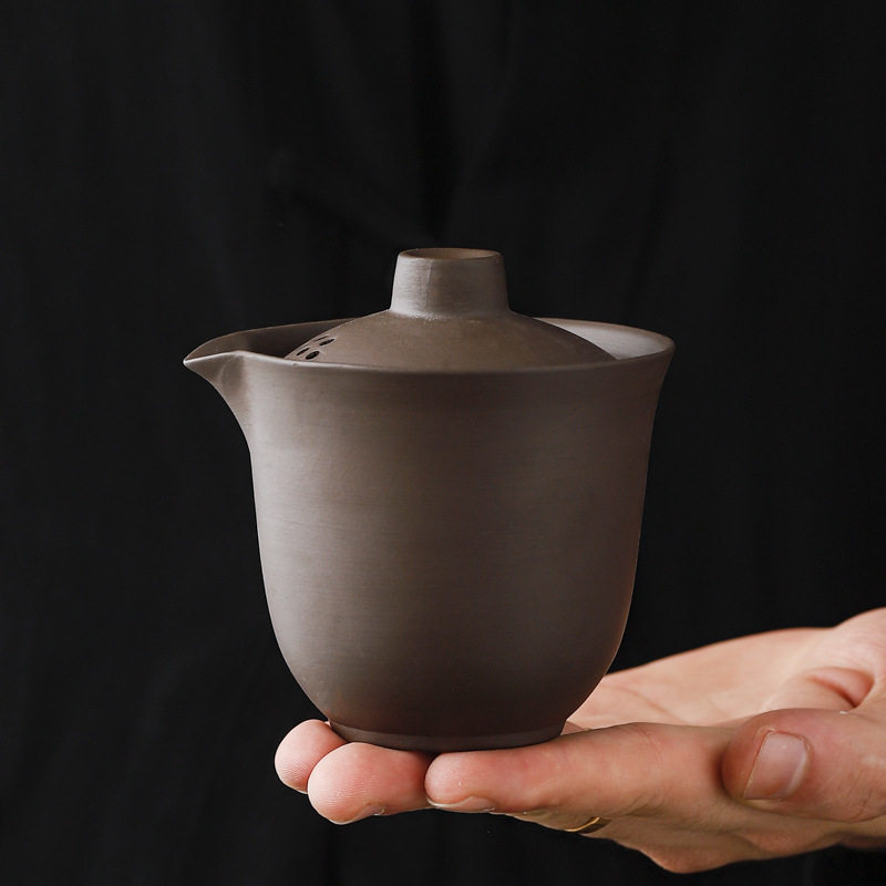 紫砂手抓盖碗功夫茶具套