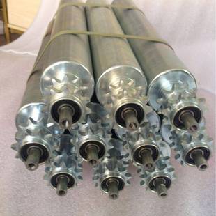 厂家供应各规格双单排链轮滚筒动力滚筒