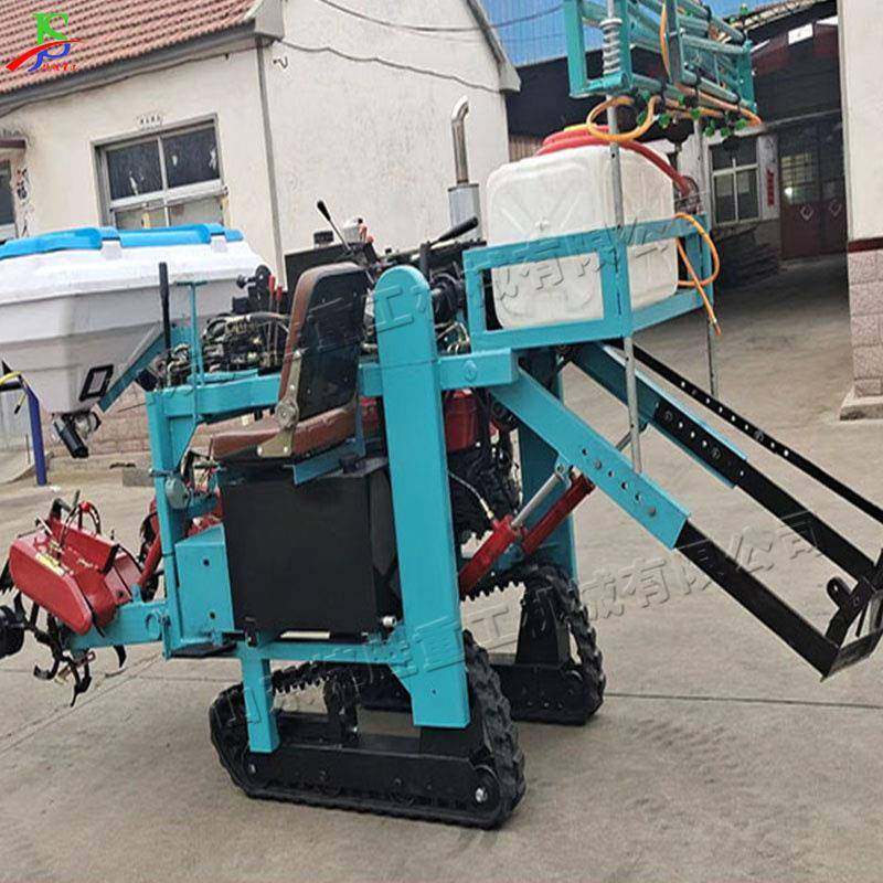 葱姜田园耕种设备 柴油动力打药施肥机 座驾式除草起垄收获一体机