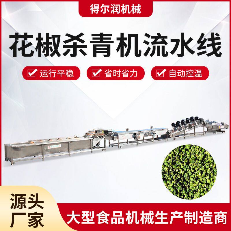 农村扶持创业项目 重庆花椒清洗杀青包装生产线 蔬菜蒸汽杀青机