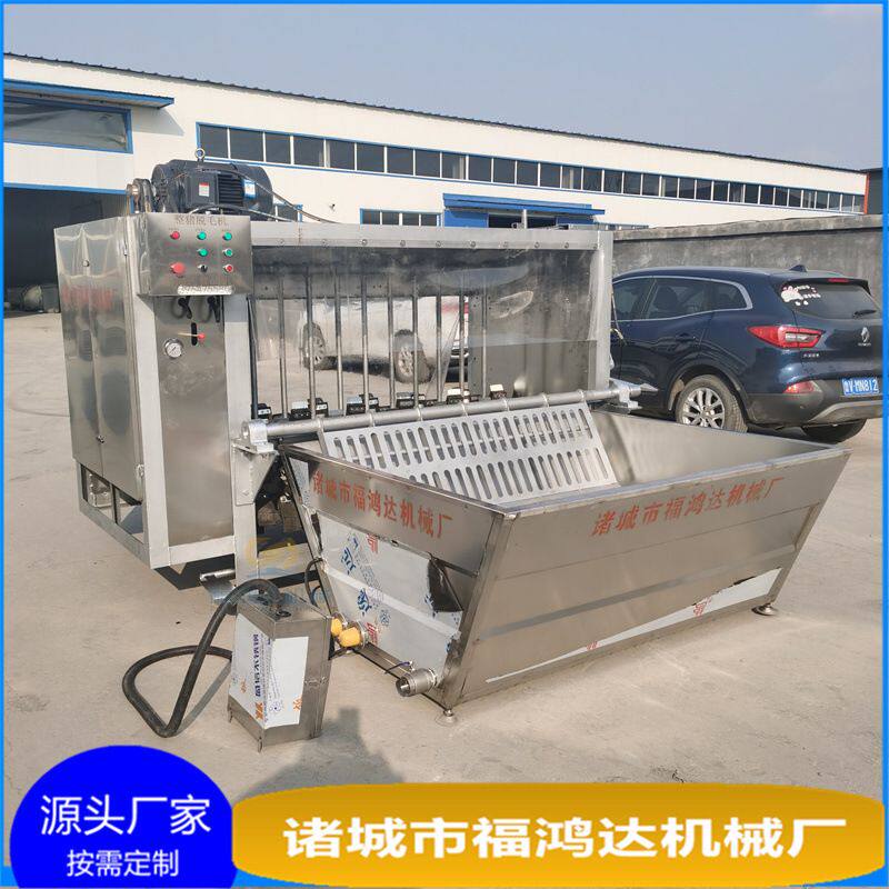 猪烫毛池 扒整只猪毛屠宰设备 捞扒自动入料的生猪打毛机