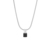 Cubic Black Onyx Snake Bone Chain White Gold