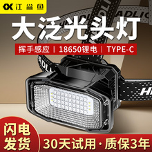 大面积散光头灯头戴式强光超亮充电超长续航锂电泛光工作户外矿灯