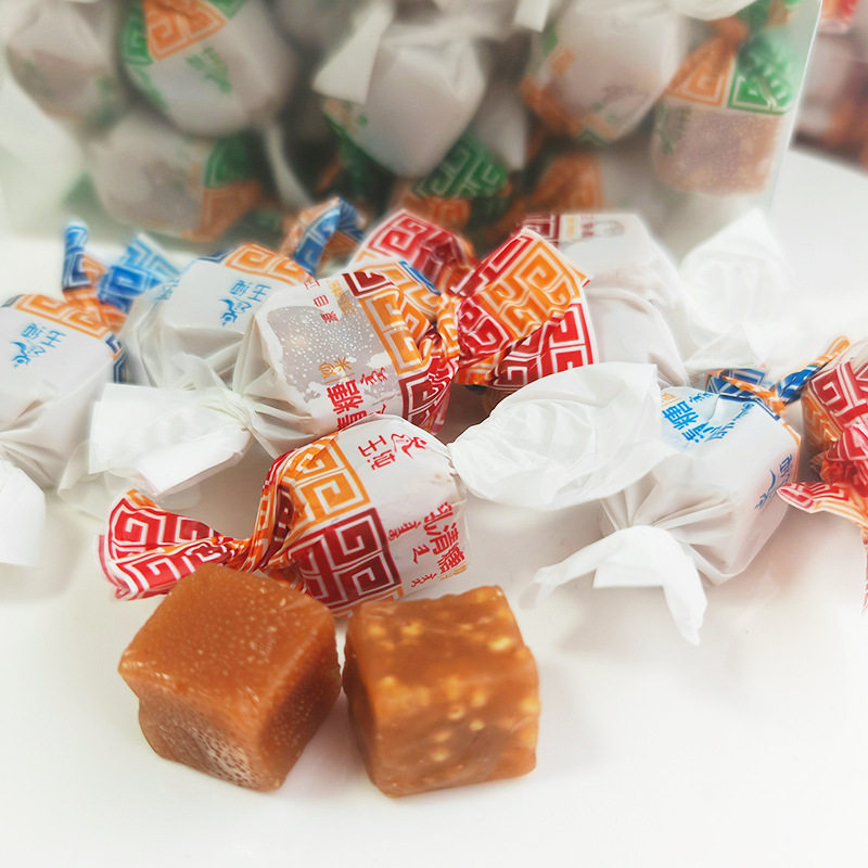 玉纯乳清炒米糖内蒙古特产奶糖硬糖芝麻味原味炒米味网红糖果