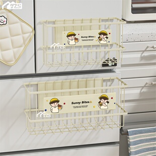 冰箱磁吸置物架侧收纳冰箱外侧面厨房调料品保鲜膜保鲜袋收纳神器