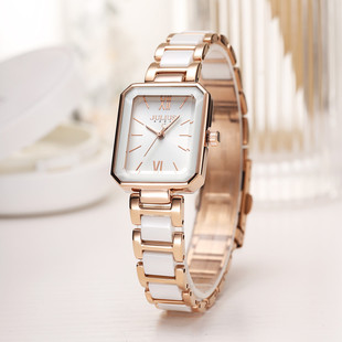 方形陶瓷气质时尚 韩版 聚利时手表女款 轻奢腕表1273 补贴福利价