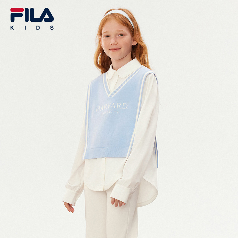FILA斐乐女中大童假两件衬衫