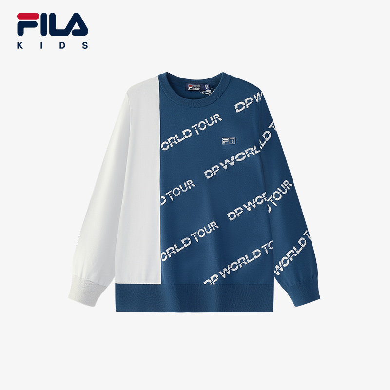 FILA斐乐童装儿童长袖T恤2024冬季新款套头卫衣男中大童运动上衣,童装/婴儿装/亲子装,T恤,淘宝优惠券,粉丝福利购,淘宝优惠卷