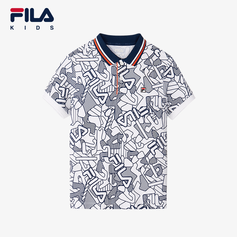 FILA斐乐男大童短袖POLO