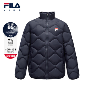 FILA 斐乐童装羽绒服2025冬季款男女童轻薄立领外套