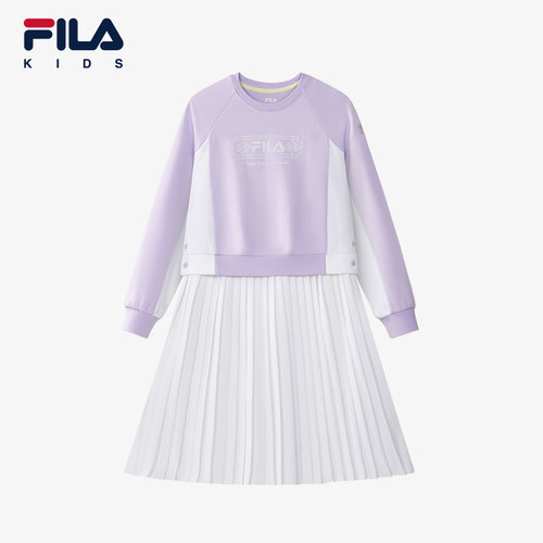 FILA斐乐女童时尚长袖连衣裙