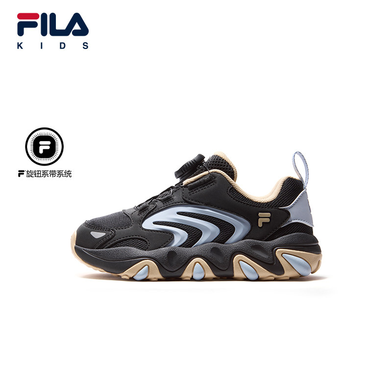 FILA斐乐童鞋儿童运动鞋秋季新款男女小童时尚软底旋转扣户外鞋
