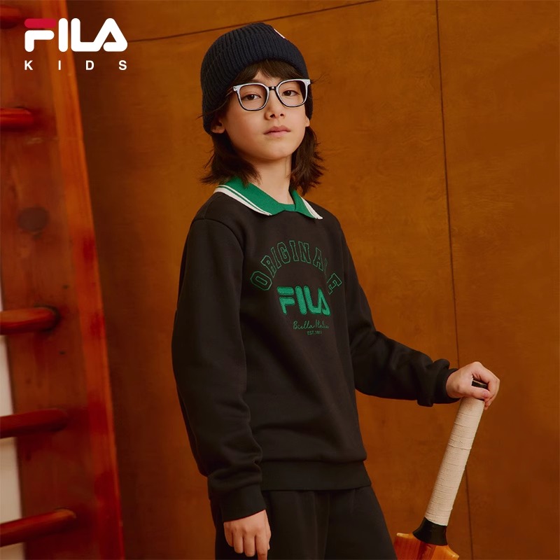 FILA斐乐男童女童套头卫衣