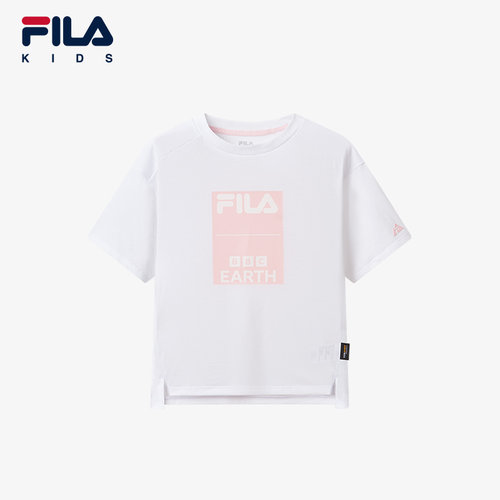 FILA斐乐女大童针织短袖衫