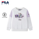 新款 FILA斐乐儿童童装 卫衣2025年冬季 女小童休闲宽松圆领套头上衣