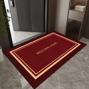 轻奢门垫入户门地垫室内脚踏垫红色进门脚垫子耐磨定制门口地毯垫