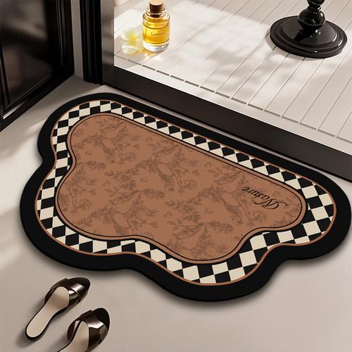 中古风卫生间地垫吸水