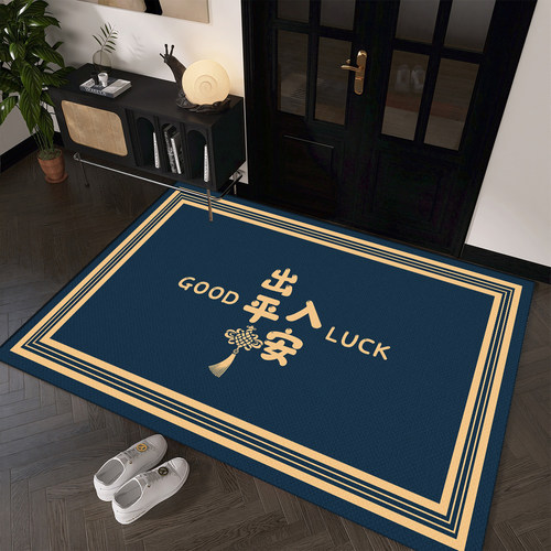 门口地垫2025新款蓝色玄关