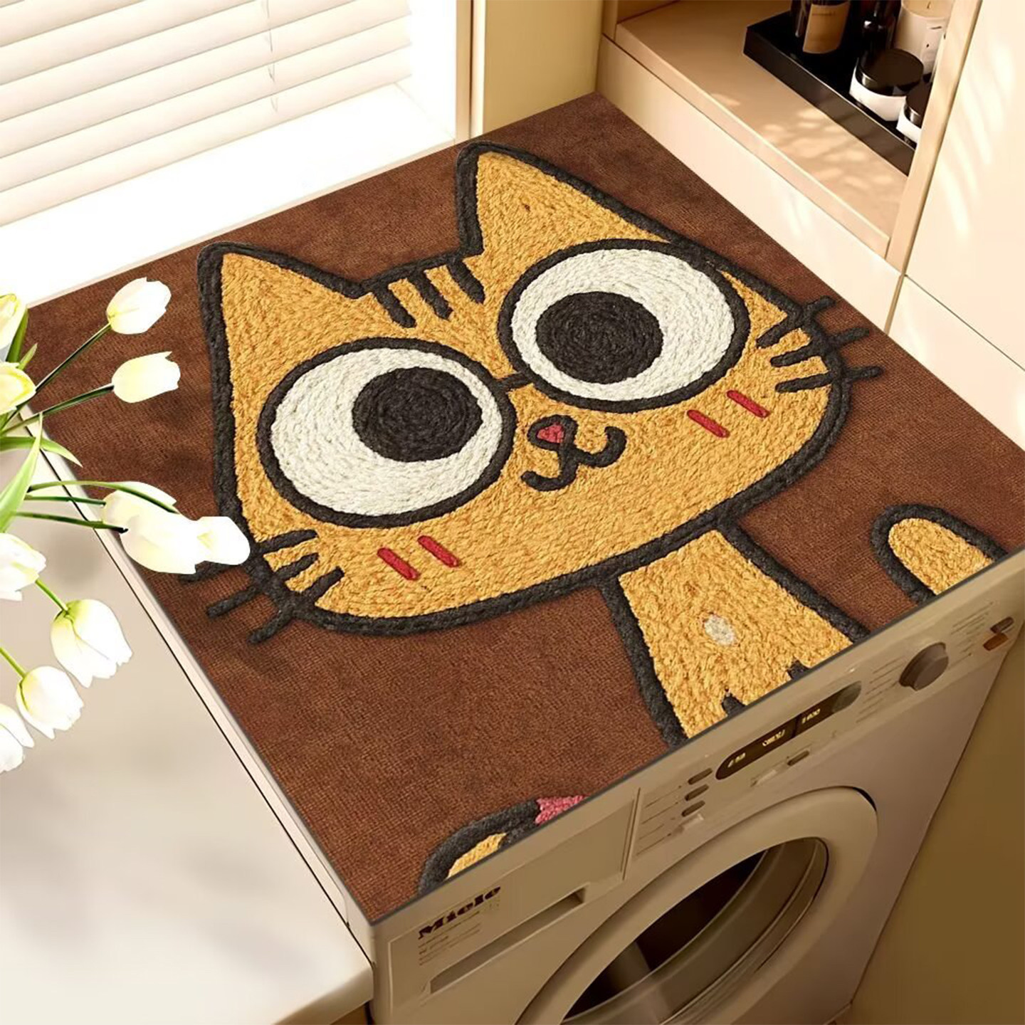 卡通滚筒洗衣机盖垫子冰箱防尘盖布防水防晒罩微波炉台面保护垫子,居家布艺,万能盖巾,淘宝优惠券,粉丝福利购,淘宝优惠卷